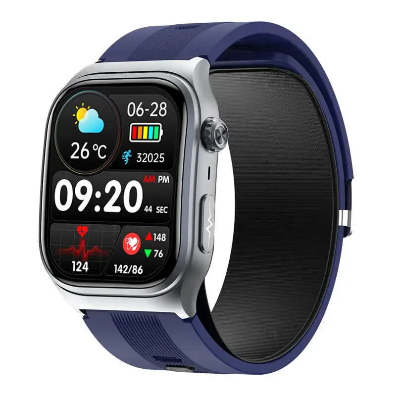 VitaFit Air3 Blau Smartwatch mit Pumparmband zur Blutdruckmessung Meditakt Gesundheitsuhren