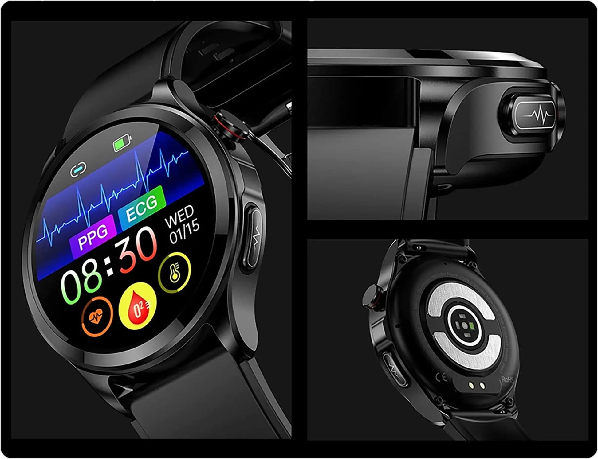 MediTakt VitaFit Pro 3 Bild Uhr aus 3 Ansichten