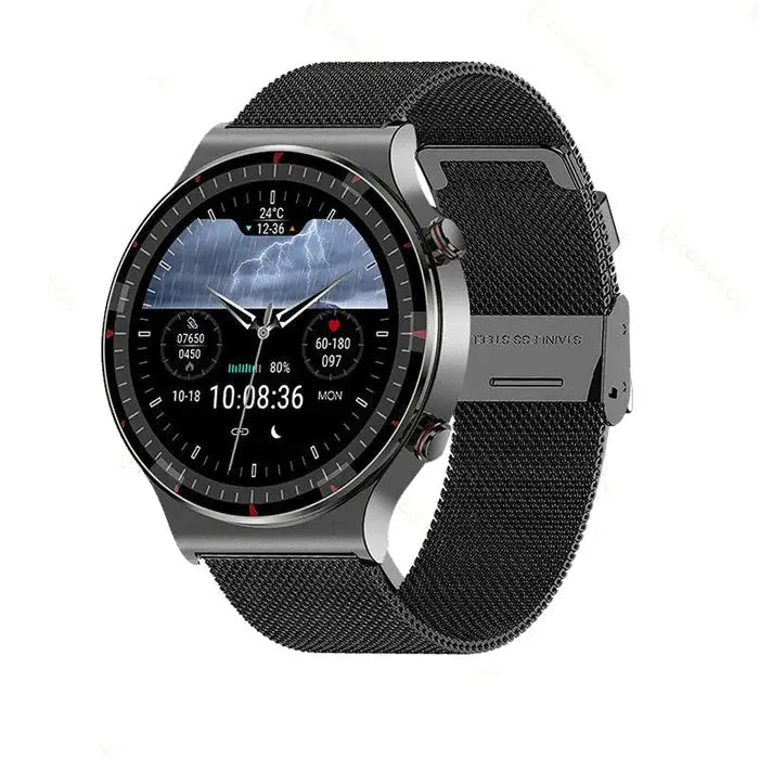 VitaFit Pro 2 Series Gesundheitsuhren Meditakt Milanaise - Schwarz Klassisch