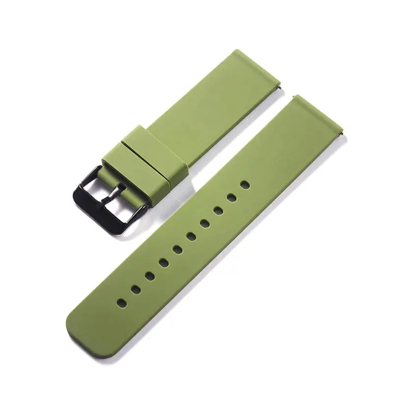 Silikonarmband für MediTakt® VitaFit Serie Pro 2 /Pro 3 / Air 2 Gesundheitsuhren Meditakt Army Grün Silikonarmband 22mm