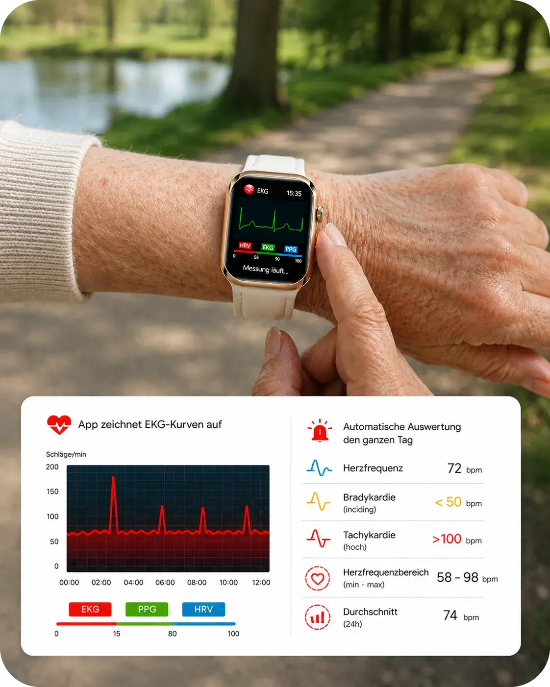 VitaFit Air 3 Fusion. Blutdruckmessung ohne Kalibrierung MediTakt  Gesundheitsuhren