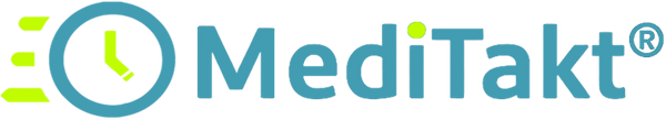 Meditakt Logo – hochwertige Gesundheitsuhren mit modernem Uhr-Icon und klarer Wortmarke für professionelle Gesundheits- und MedTech-Anwendungen.